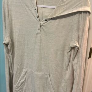 Prana Light Gray Hoodie Sweatshirt